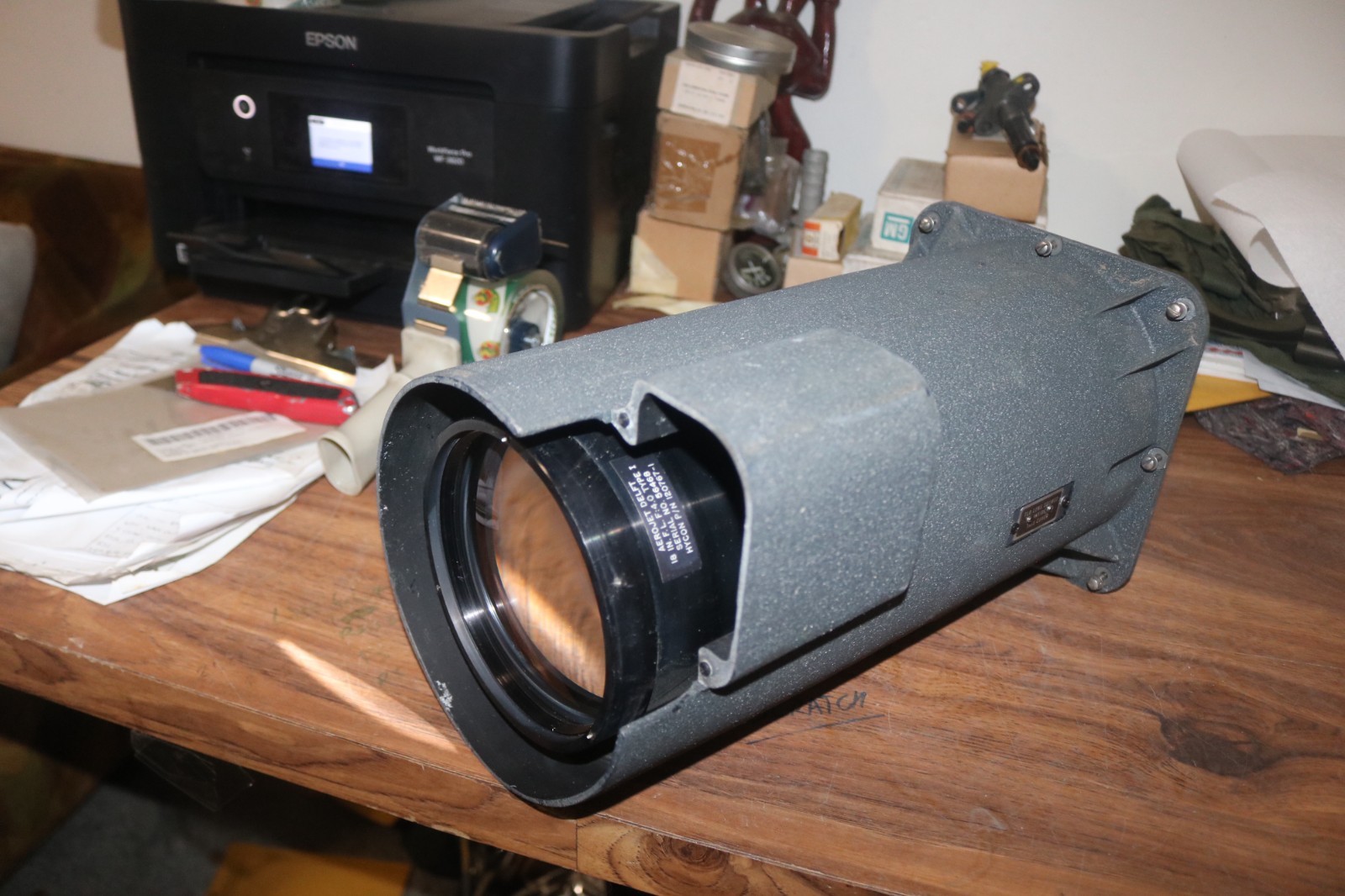 Vintage USAF Hycon LA-282B camera lens cone 18 inch Aerojet Delft 25AG Vintage USAF Hycon LA-282B camera lens cone 18 inch Aerojet Delft 25AG