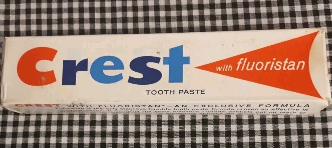 Vintage Crest Fluoristan Toothpaste 1960's New With Box