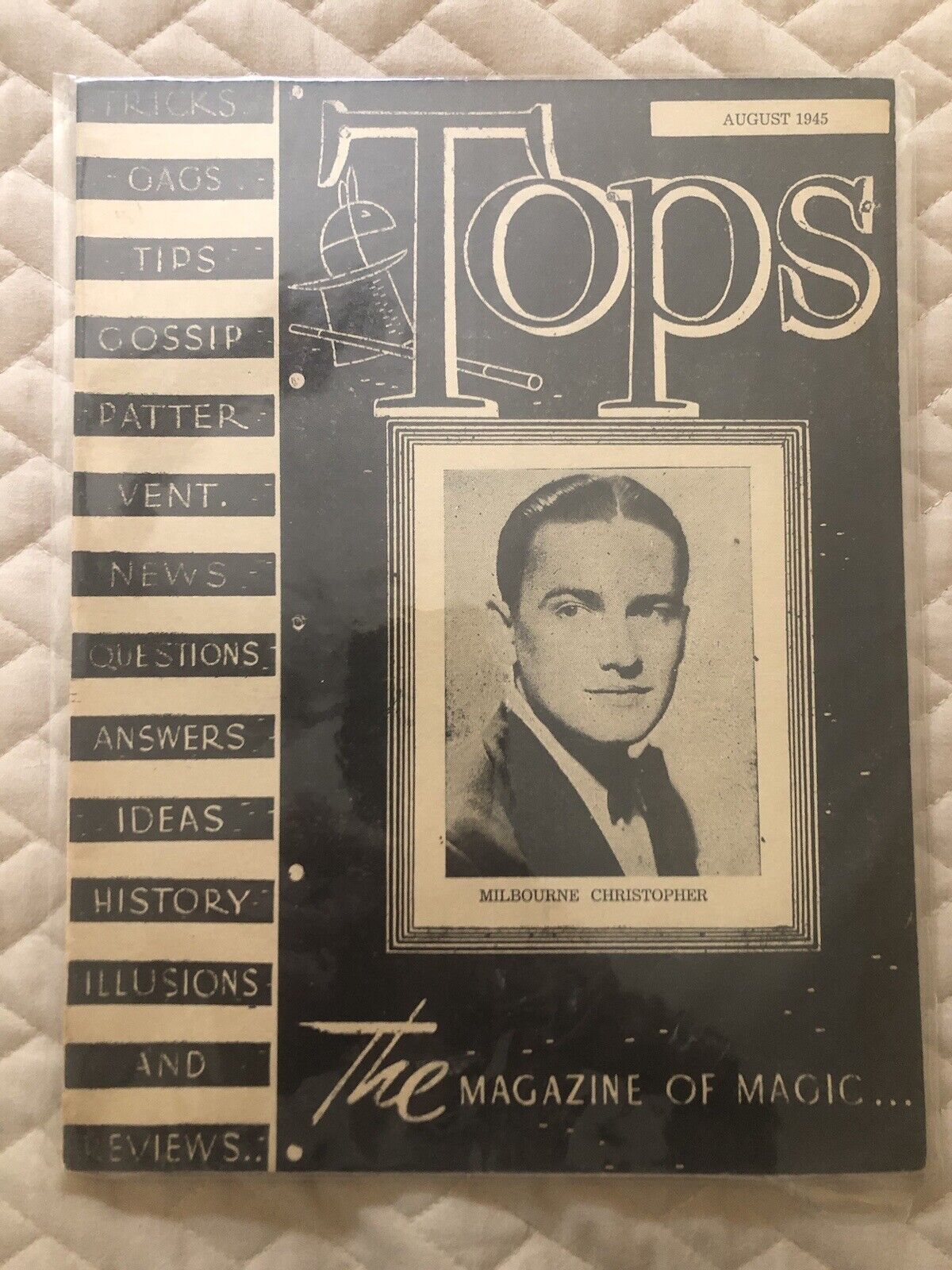 Abbott's Tops Magazine of Magic - Melbourne Christopher - Rare - August 1945