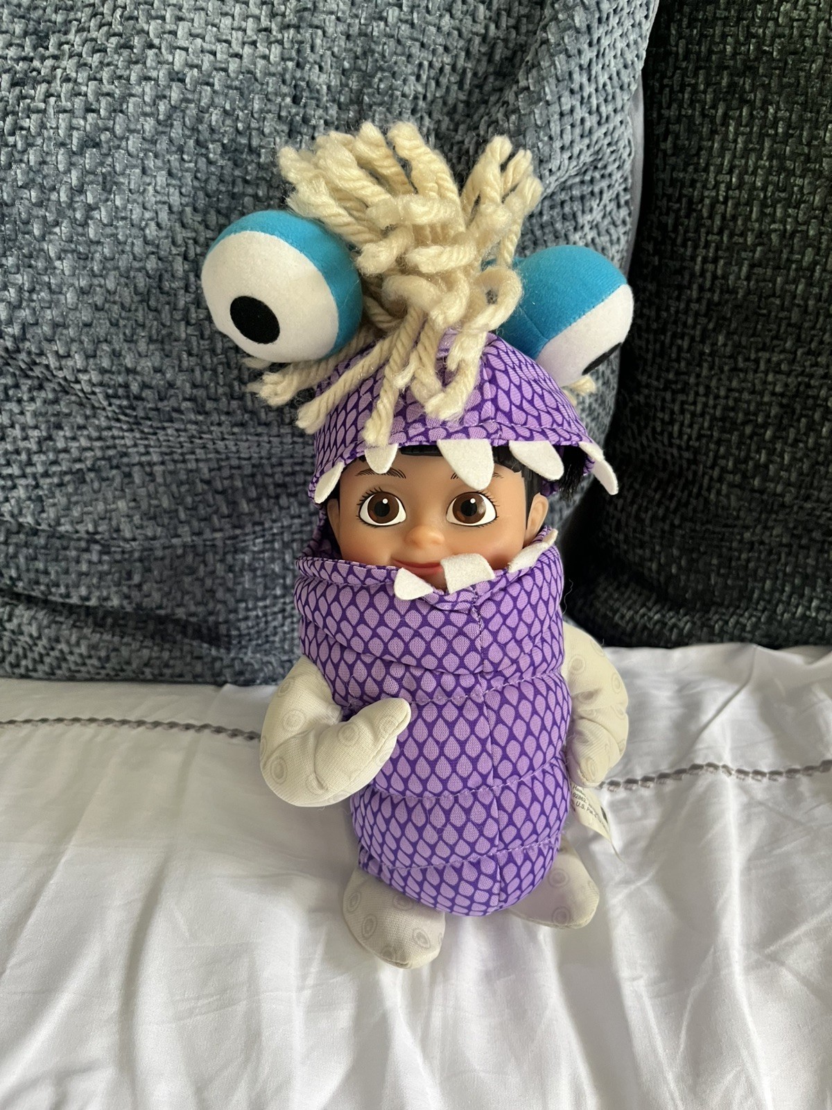 Vintage Pixar 2001 Disney Monsters Inc. Boo In Monster Costume Plush Doll