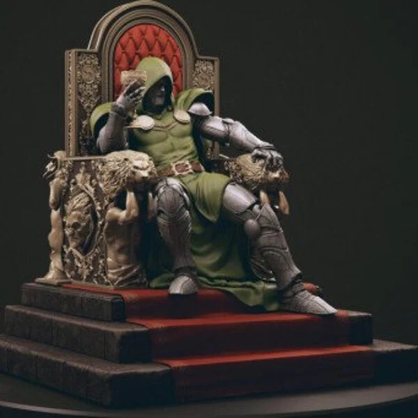 Dr. Doom Throne  Resin Sculpture Statue Model Kit Fantastic Four Unpainted/Unass