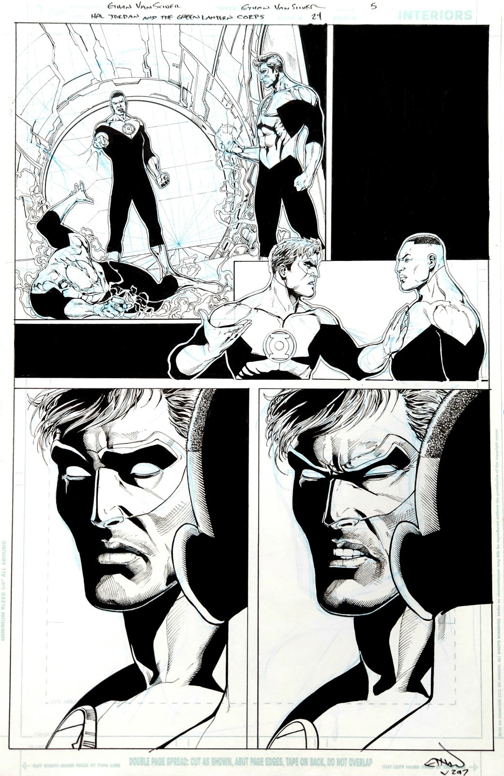 Hal Jordan & Green Lantern Corps  #24 Page 5 Original Art Ethan Van Sciver KEY