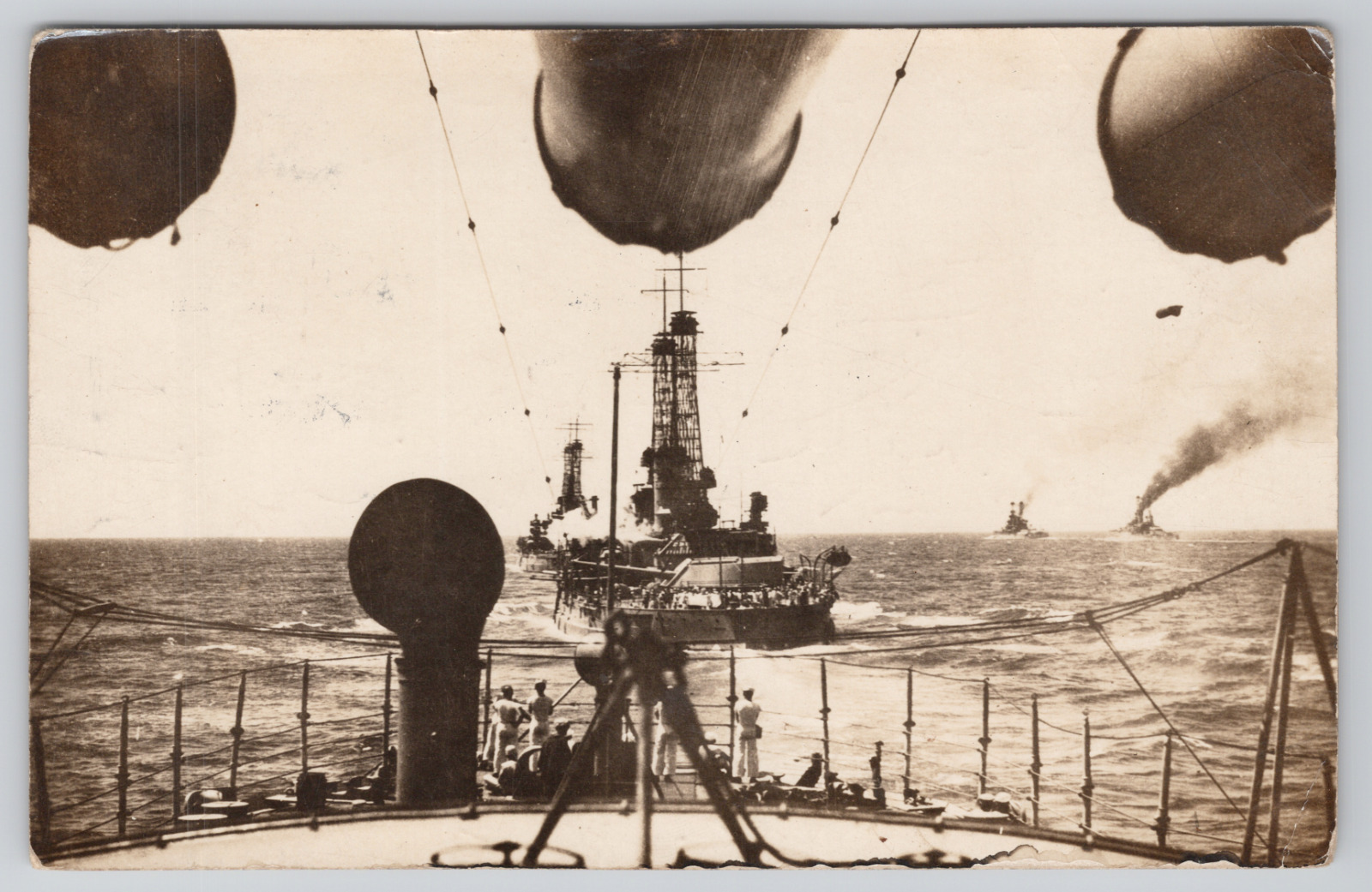 RPPC From USS New York US WWI Navy Battleship Posted 1923 Real Photo Postcard