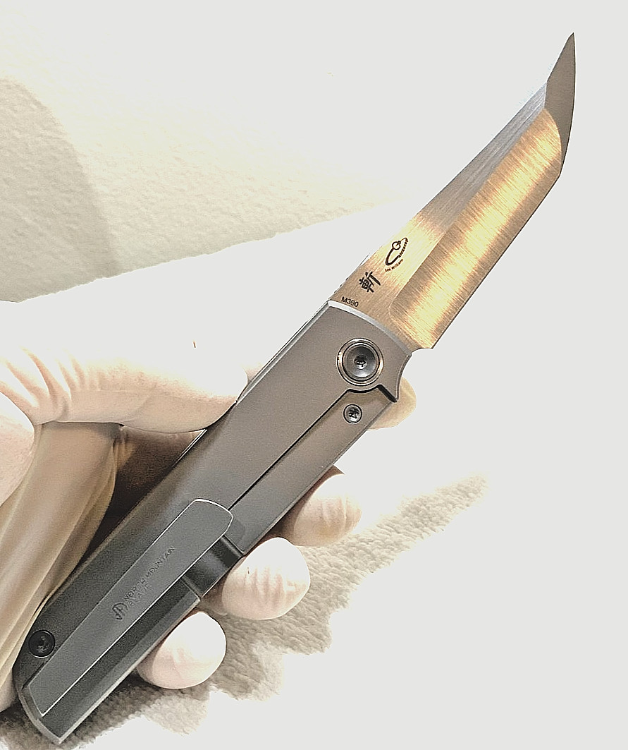 North Mountain Blade Titanium Böhler M390 (NMB2410CM390) Kickstop Chop Knife
