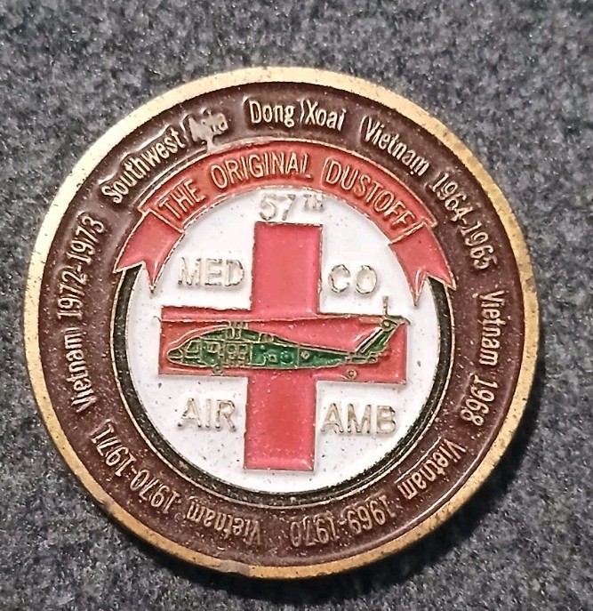 Vtg 57th Medical Co Dustoff Challenge Coin MAJ Charles Kelly OIF Iraq Medal Lot 