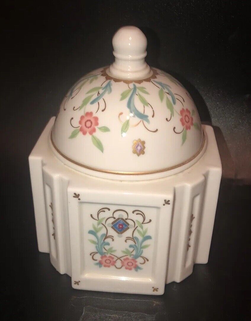 VTG PRESTIGE PLACE Venetian Collection Porcelain Trinket Vanity Jar