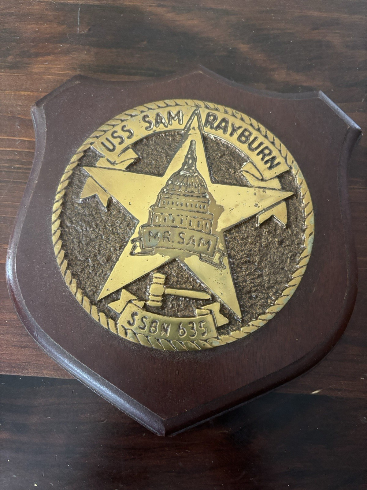USS Sam Rayburn Bronze Plaque USS Sam Rayburn Bronze Plaque