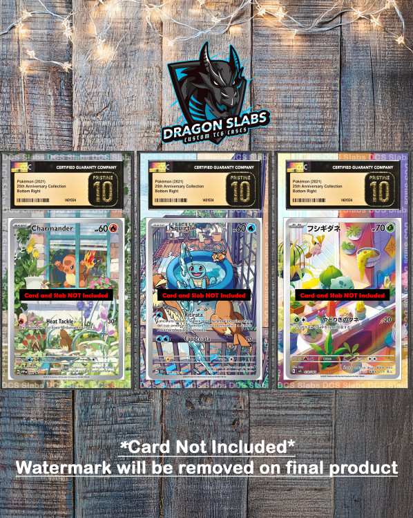 x3 Squirtle Bulbasaur Charmander PSA BGS CGC TAG Extended Artwork Pokemon TCG