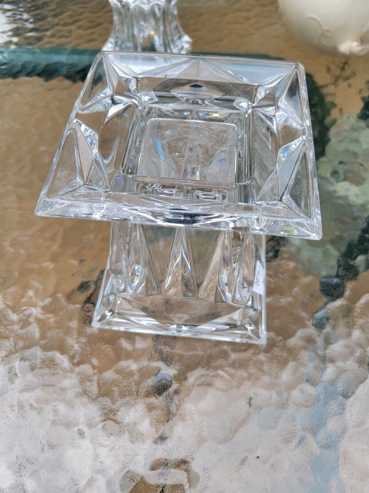 Vintage 1990s Partylite Discontinued Crystal Candle Holder