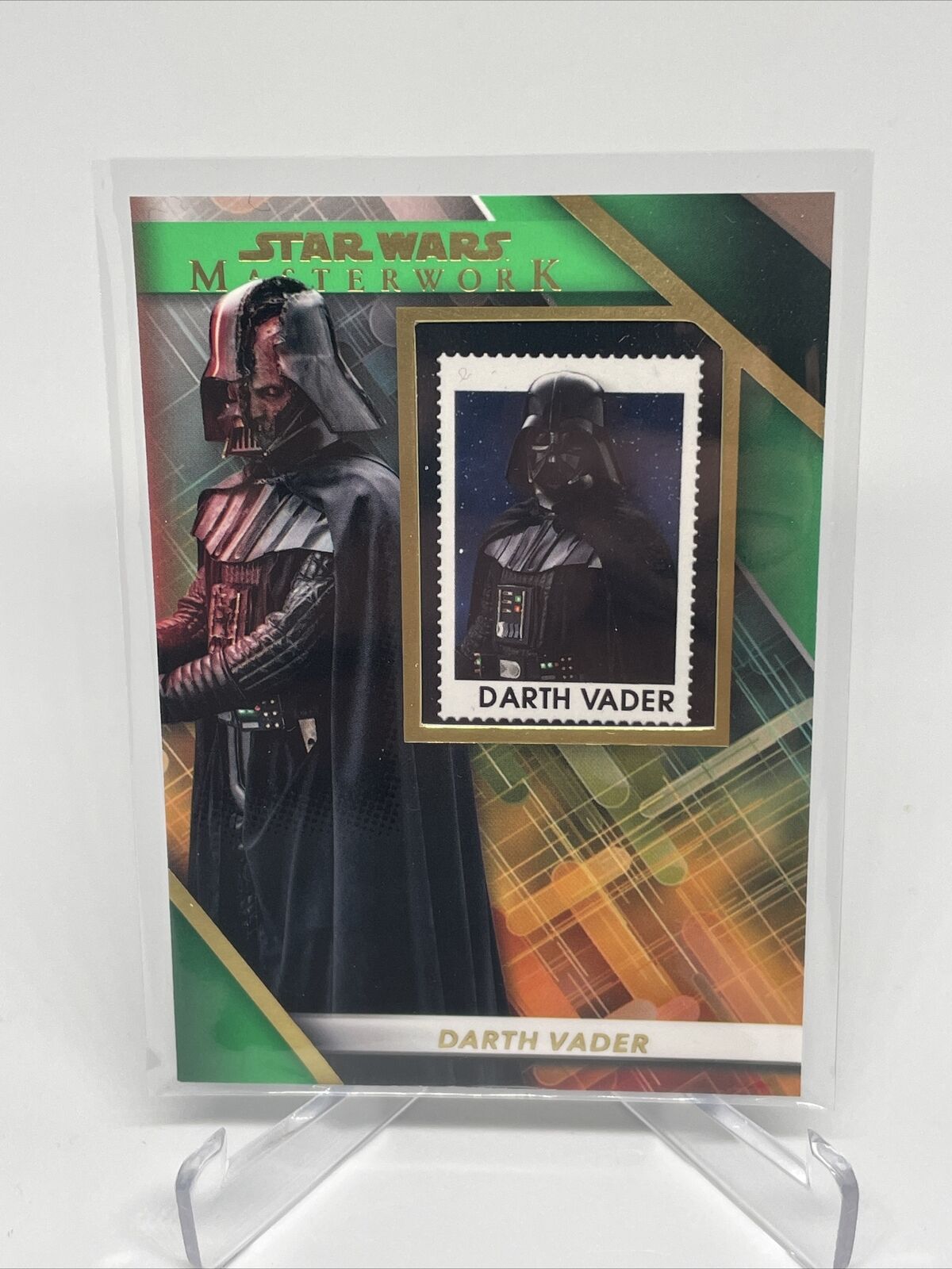 2022 Topps Star Wars Masterwork Darth Vader SC-DV Commemorative Stamp Green /99