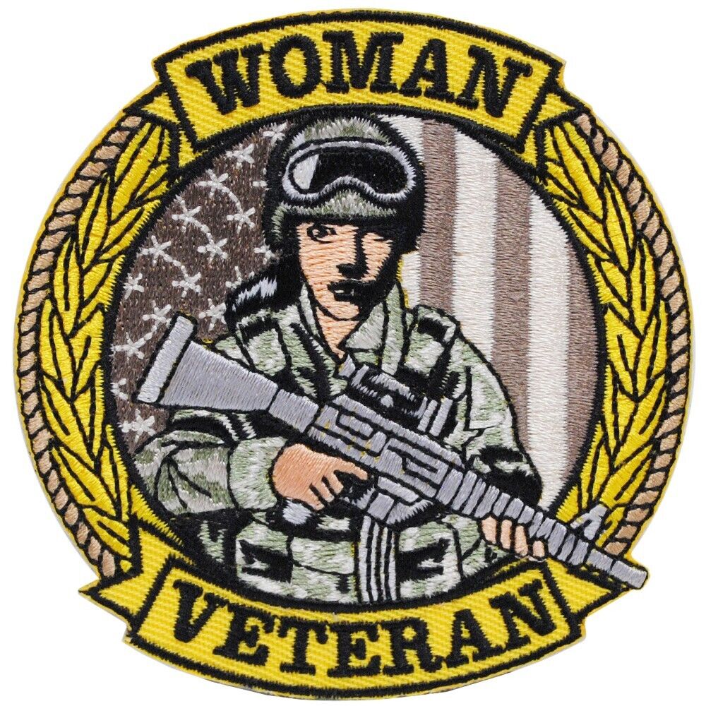 WOMAN VETERAN Embroidered Patch 3-1/2\