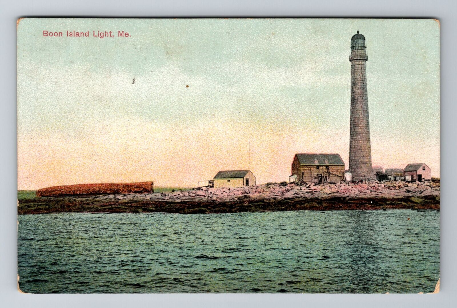 Boon Island, ME-Maine, Boon Island Light House c1910, Vintage Postcard