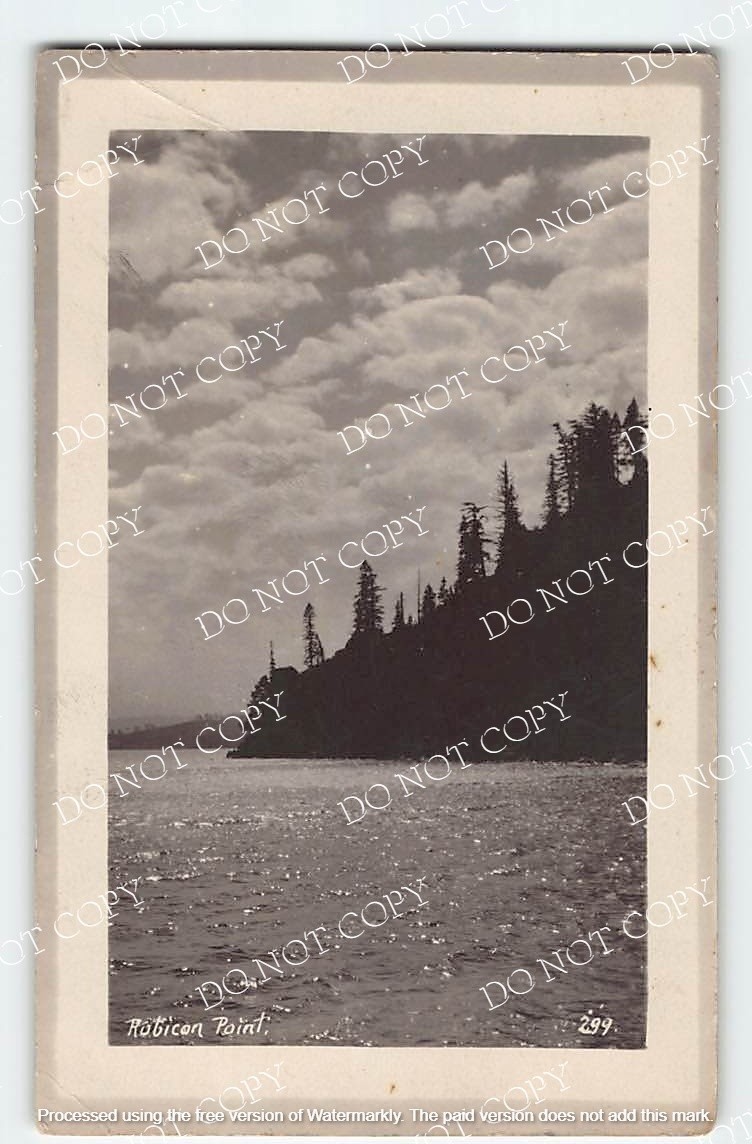 Antique RPPC RUBICON POINT California LAKE TAHOE Pillsbury Photo 1910s Postcard Antique RPPC RUBICON POINT California LAKE TAHOE Pillsbury Photo 1910s Postcard