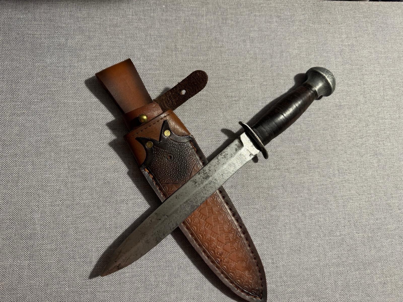 WW2 US Western Cutlery Commando Fighting Stiletto Dagger Knife Marked US 4 3
