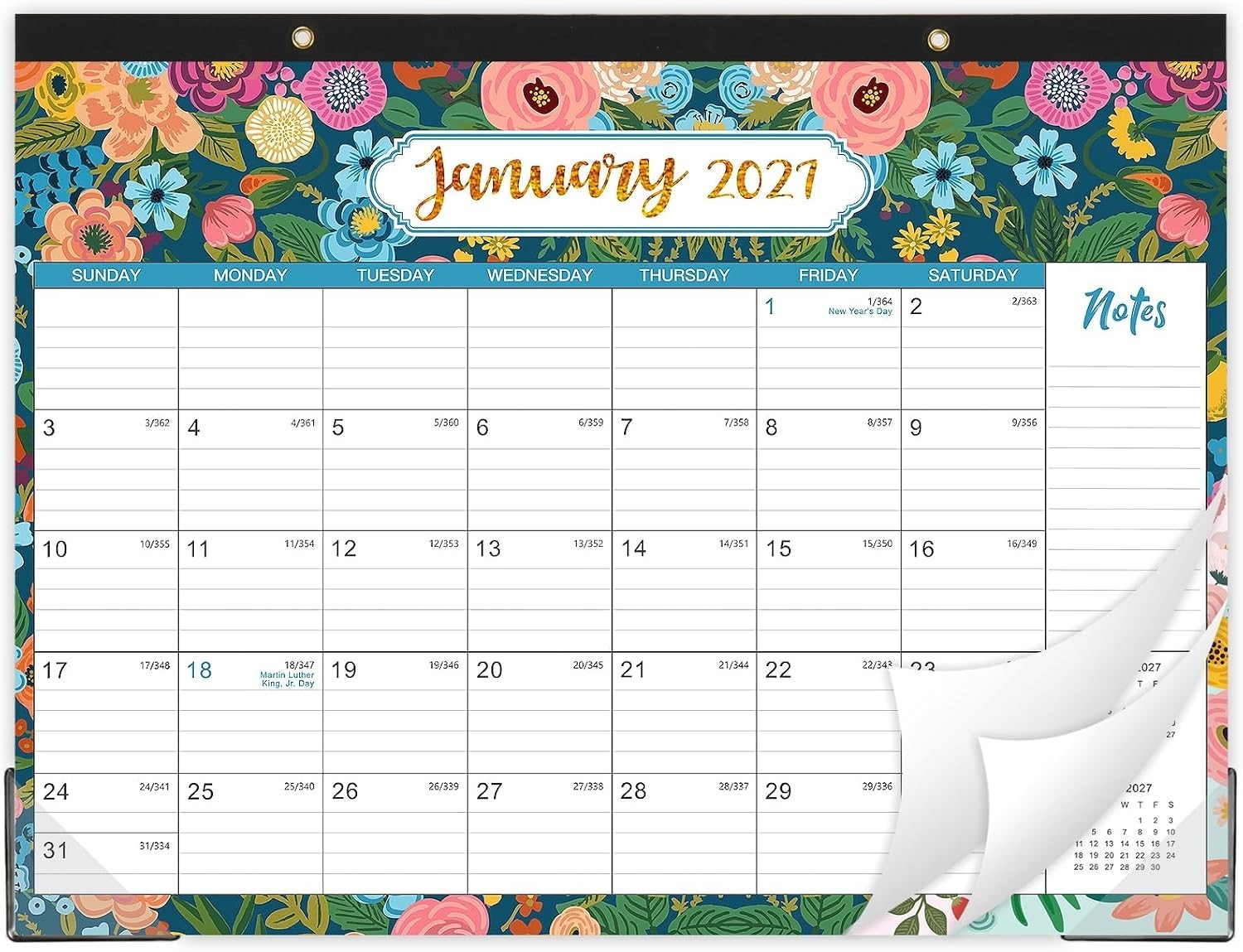 Desk Calendar 2026-2027 - Calendar 2026-2027 from Jul. 2026 - Dec. 2027, Large C