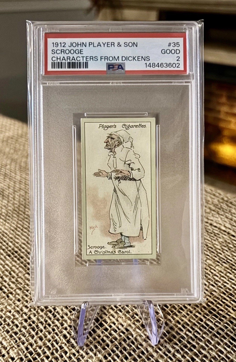 1912 John Player & Sons Uncle Scrooge PSA 2 Charles Dickens Christmas π Rare 1912 John Player & Sons Uncle Scrooge PSA 2 Charles Dickens Christmas π Rare