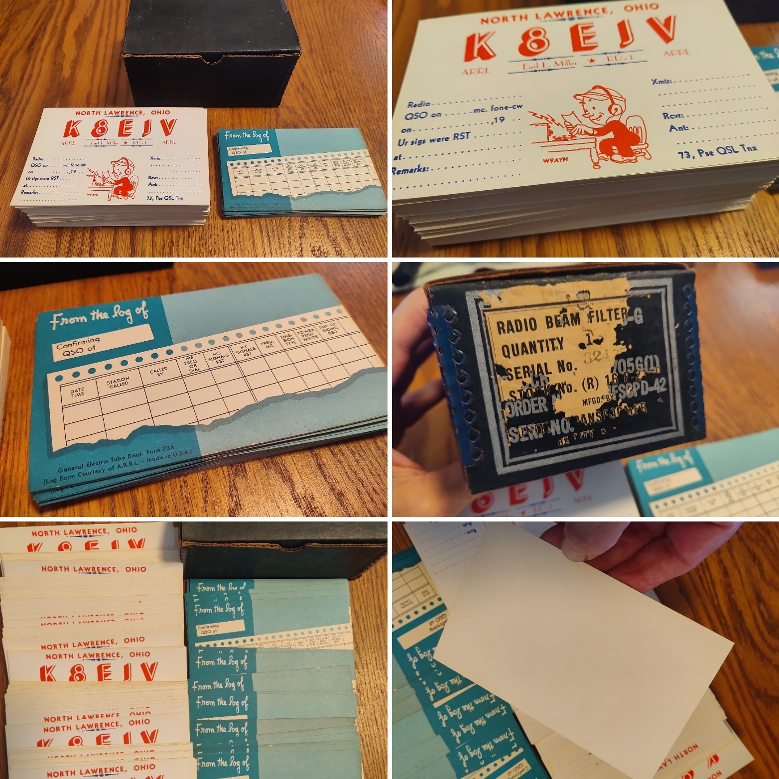 VTG Lot Approx 203 Unused NEW Amateur Radio QSL/QSO Cards / Postcards OHIO