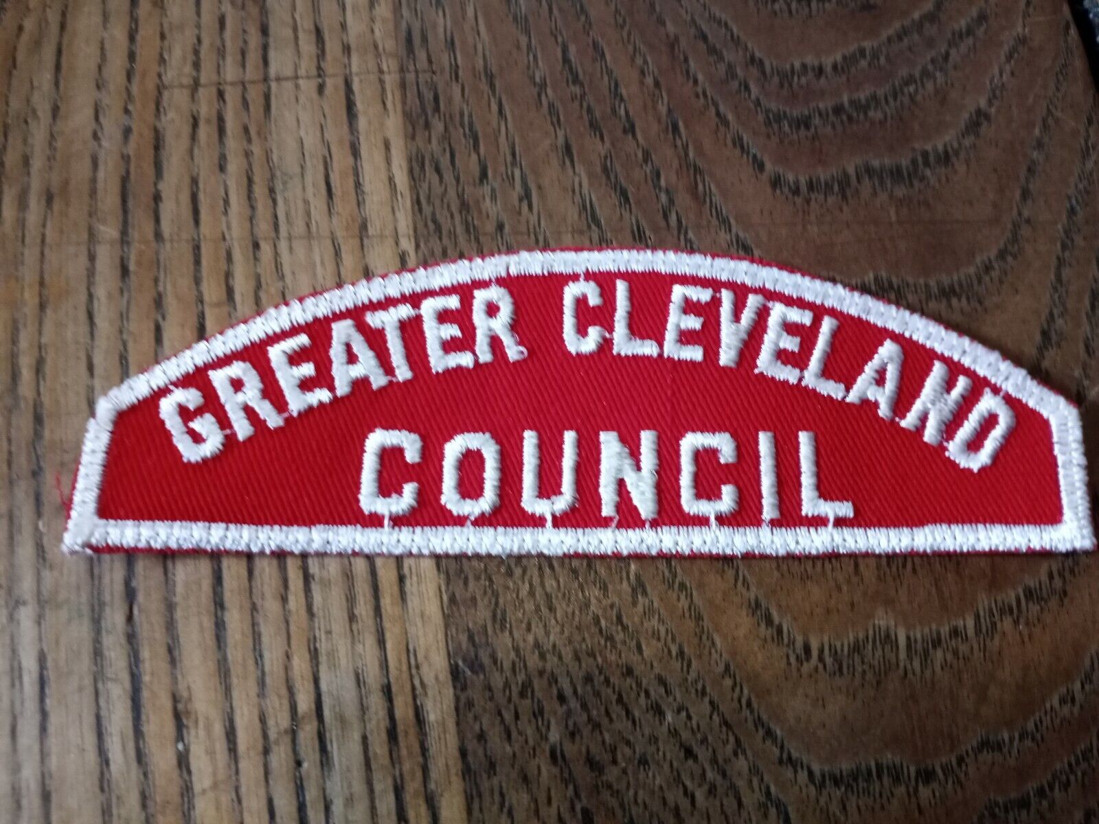 BOY SCOUT RWS GREATER CLEVELAND / COUNCIL RED & WHITE FULL STRIP