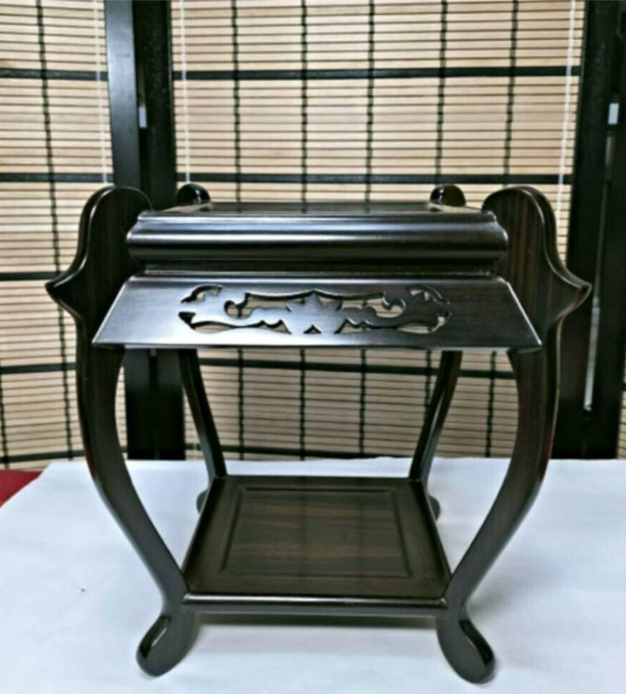 Vintage Japanese Bonsai Display Wooden Stand KADAI H:10in