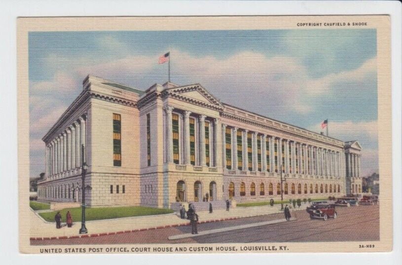 Postcard KY Louisville Kentucky Post Office Court House Custom House G5
