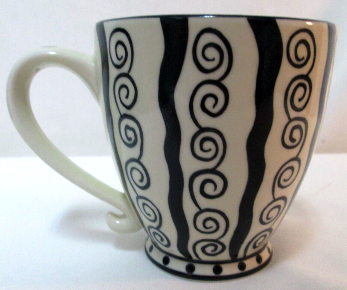 Starbucks Barista Collection Swirl pedestal Mug Cup micro dish safe ceramic 2002