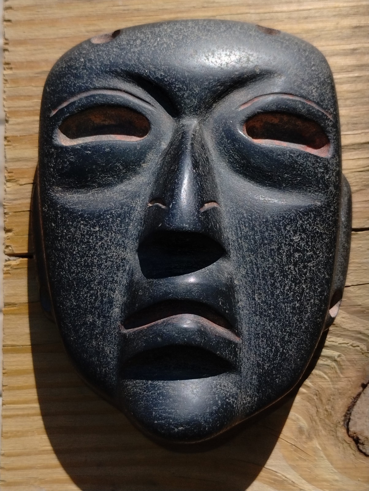 Teotihuacan Burial Stone Mask Mesoamerican Pre-columbian Indian Artifact Teotihuacan Burial Stone Mask Mesoamerican Pre-columbian Indian Artifact