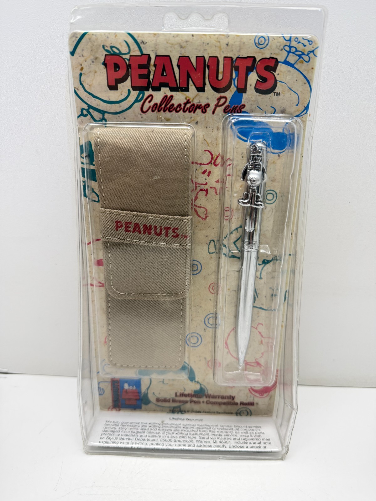 Vintage Peanuts Snoopy Solid Brass Chrome Twist Pen & Fabric Pouch Stylus Sealed Vintage Peanuts Snoopy Solid Brass Chrome Twist Pen & Fabric Pouch Stylus Sealed