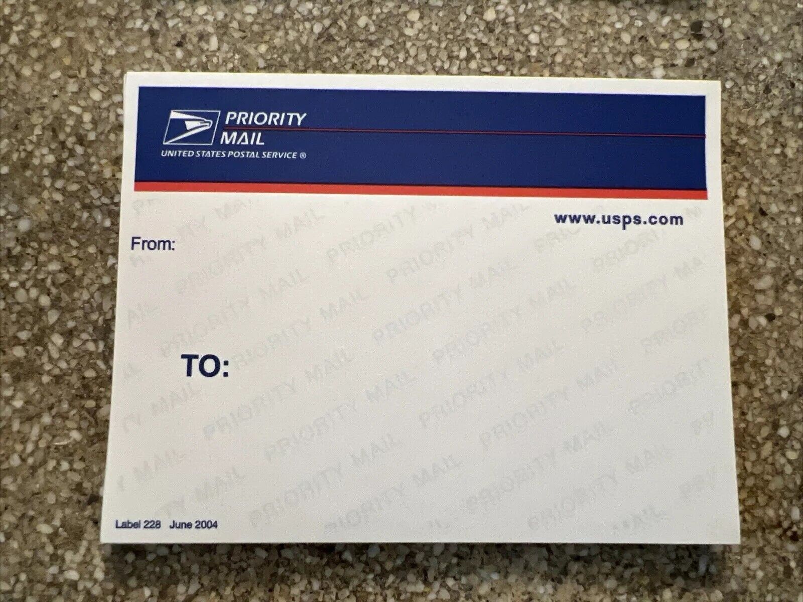 Rare Vintage USPS Priority Mail Stickers Label 228 June 2004 (25 Pack Each)