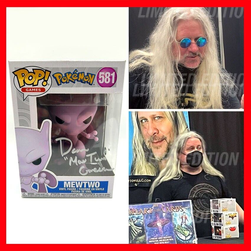 DAN GREEN SIGNED Mewtwo Pokemon Exclusive Funko #581 - with COA & PICTURE