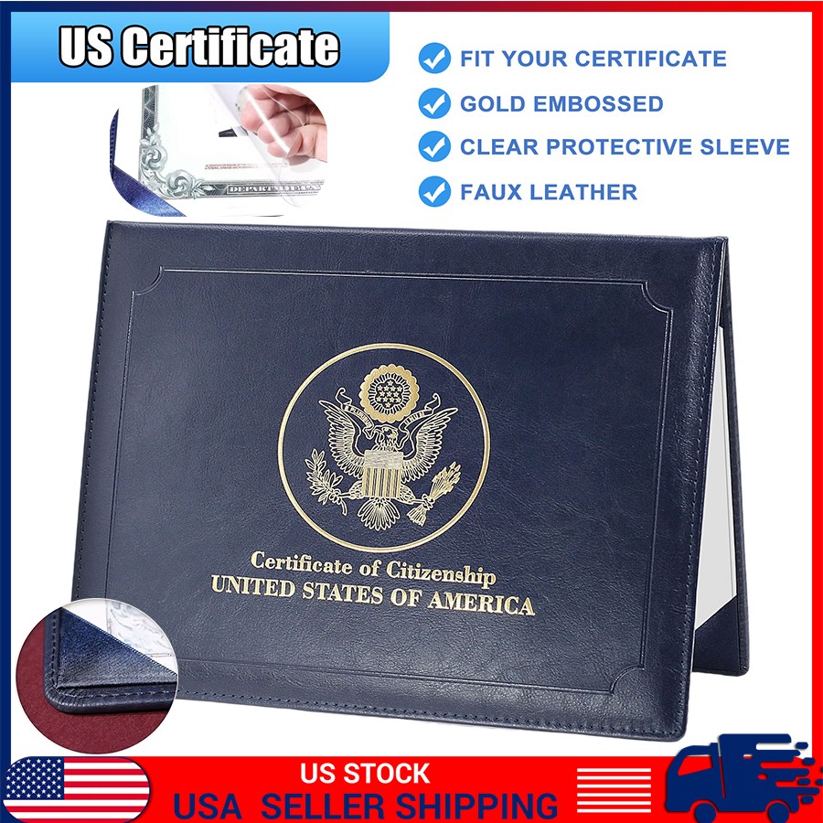 NEW Protective PU Cover For US Citizenship Certificate Naturalization Holder