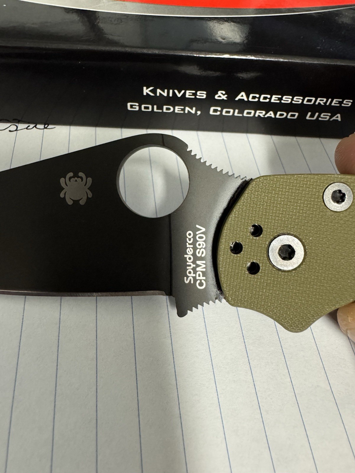 Spyderco Paramilitary 2 DLT EXCLUSIVE S90V Od Green Scales Spyderco Paramilitary 2 DLT EXCLUSIVE S90V Od Green Scales