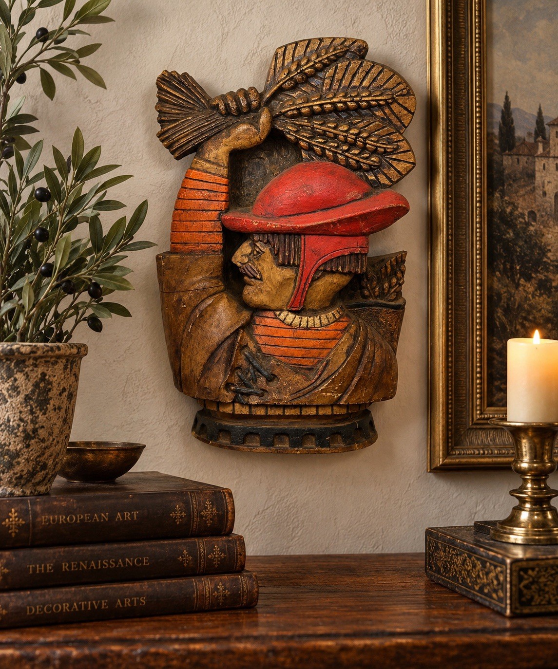 Vintage 1969 Vanguard Studios Vanathane Renaissance Cavalier Wall Sculpture