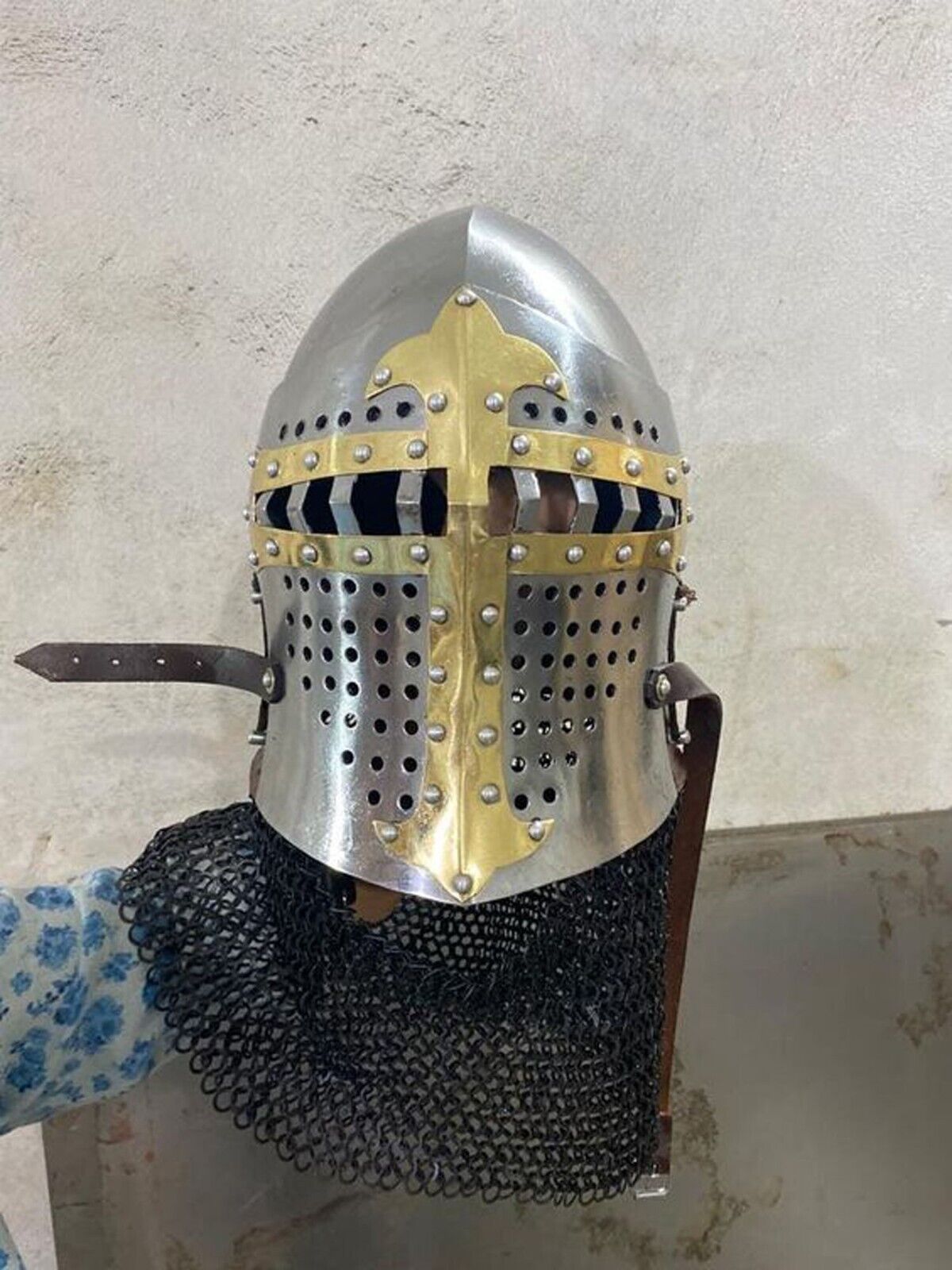 Medieval Bassinet Sport Combat Sugar Loaf Helmet 16 Gauge Knight Custom Hardened