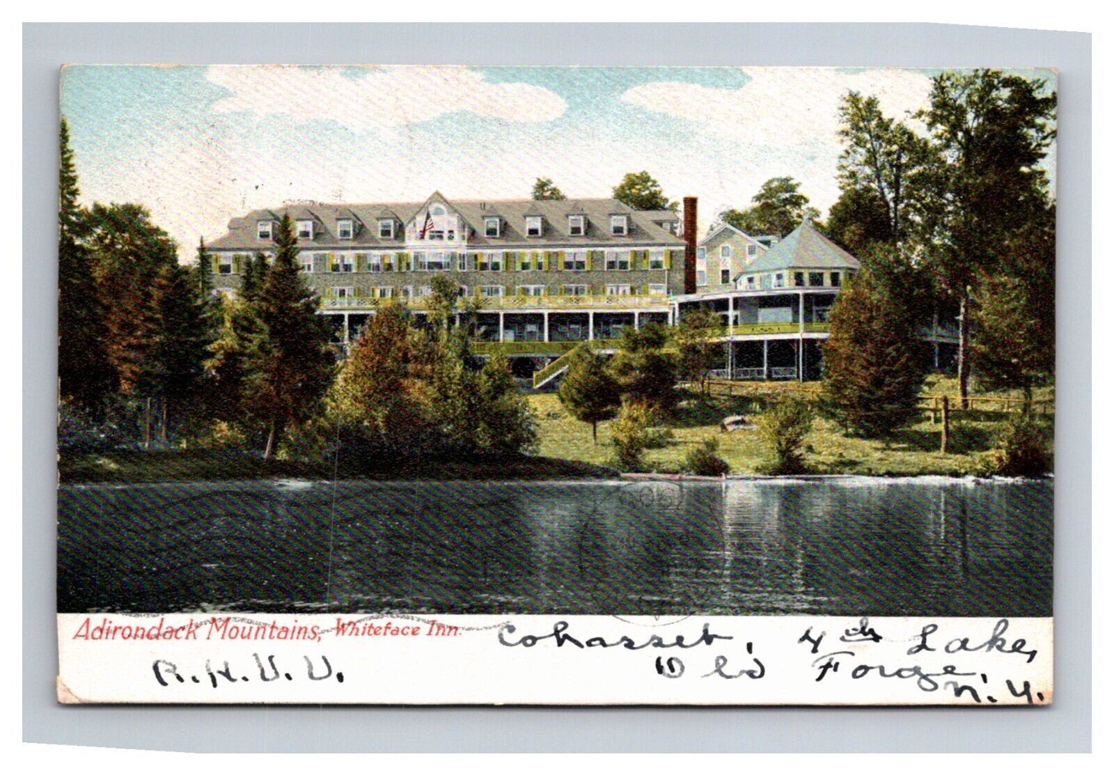 Postcard Adirondack New York Whiteface Inn