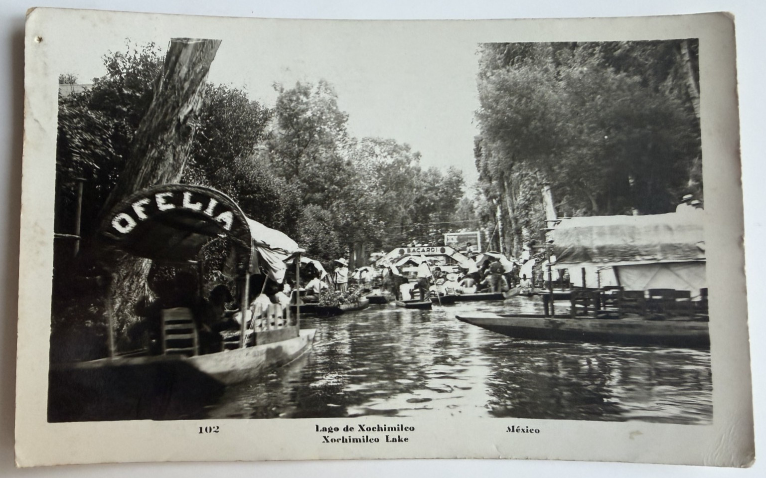 c1930s RPPC Mexico Xochimilco Lake Canal Trajinera Boat OFELIA Postcard c1930s RPPC Mexico Xochimilco Lake Canal Trajinera Boat OFELIA Postcard