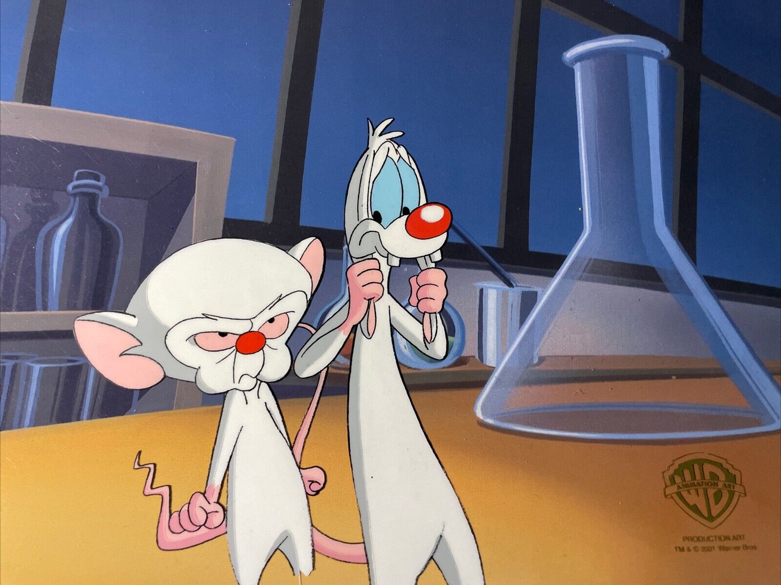 Pinky and The Brain Animation Cel vintage Cartoon Network WB Production Art 117