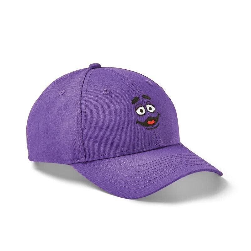 McDonalds Limited Edition Grimace Face Purple Ball Cap Hat - New