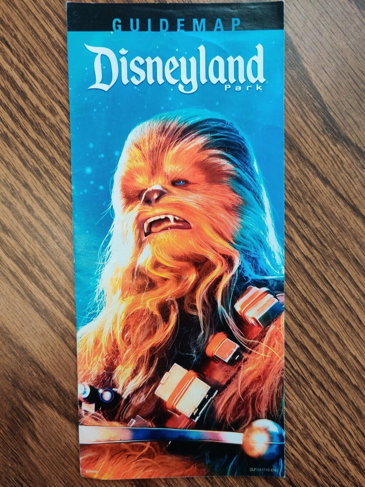 Rare 2016 Disneyland Star Wars Chewbacca Theme Guide Map - Collector's Edition