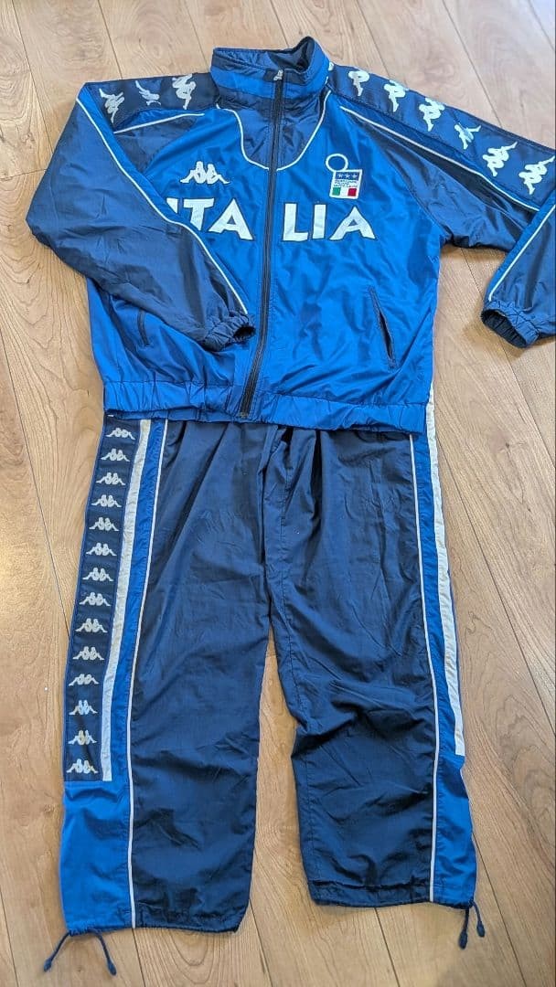 Kappa Italy National Team Soccer Windbreaker Set Serie A Size XO From Japan Kappa Italy National Team Soccer Windbreaker Set Serie A Size XO From Japan