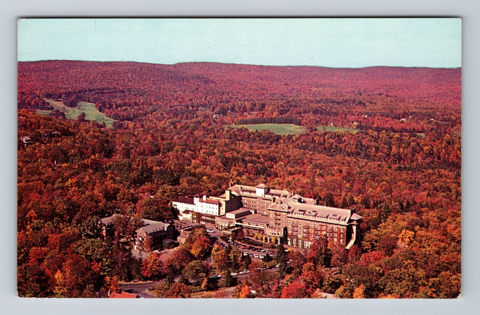 Pocono Mts PA-Pennsylvania, The Inn at Buck Hills Falls Vintage c1962 Postcard
