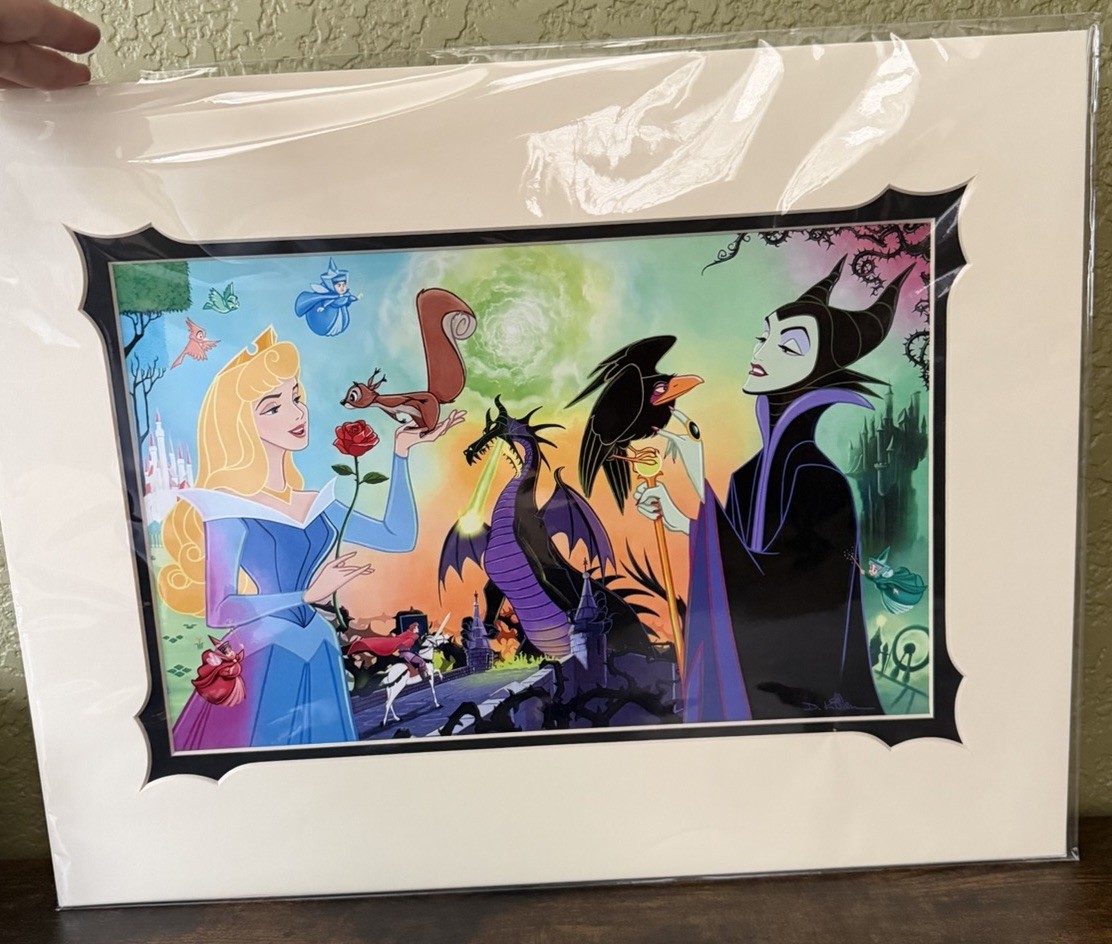 Disney Parks Daniel Killen Rose VS Thorns Sleeping Beauty Artist Print 14x18” Disney Parks Daniel Killen Rose VS Thorns Sleeping Beauty Artist Print 14x18”