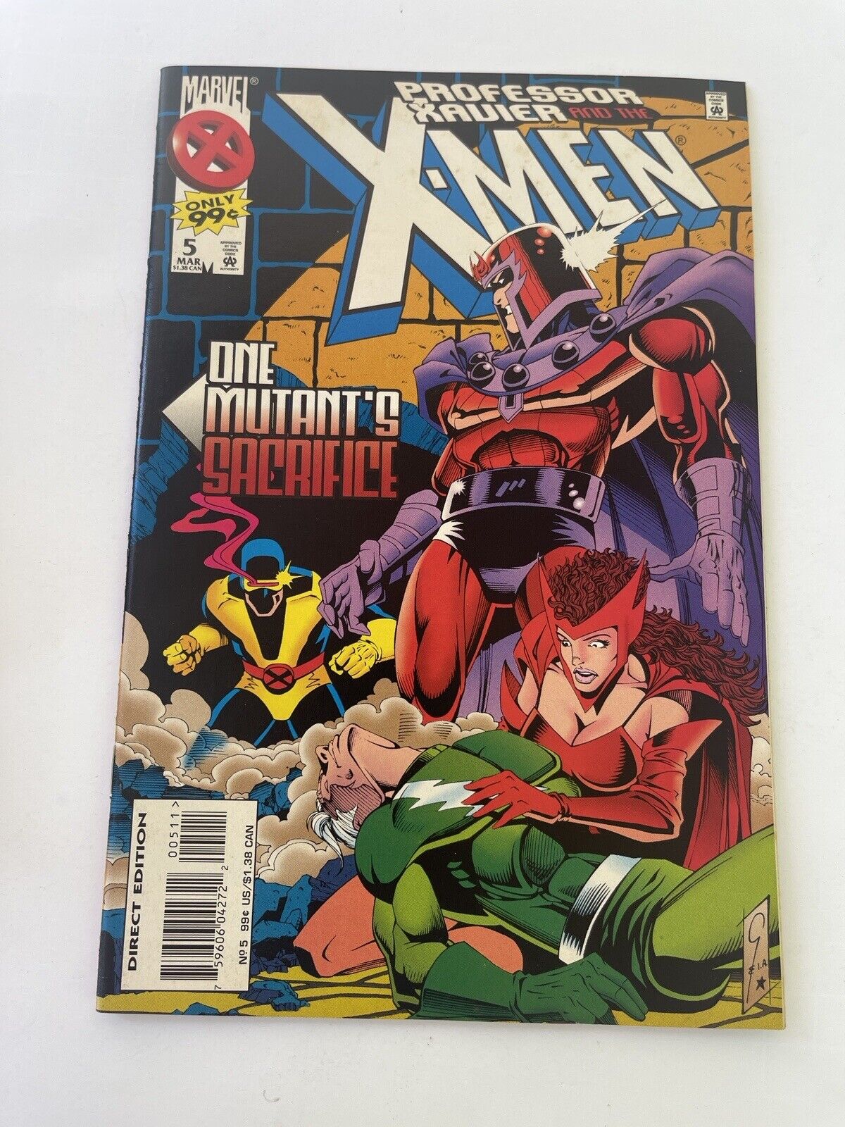 Marvel Comics Professor Xavier and the X-Men One Mutant\'s Sacrifice Vol 1 No 5 