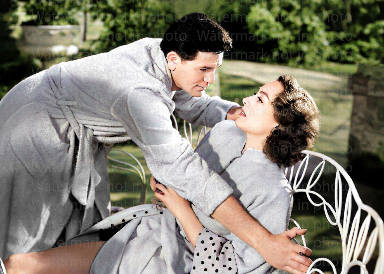 John Garfield & Joan Crawford in Humoresque RARE COLOR Photo 316