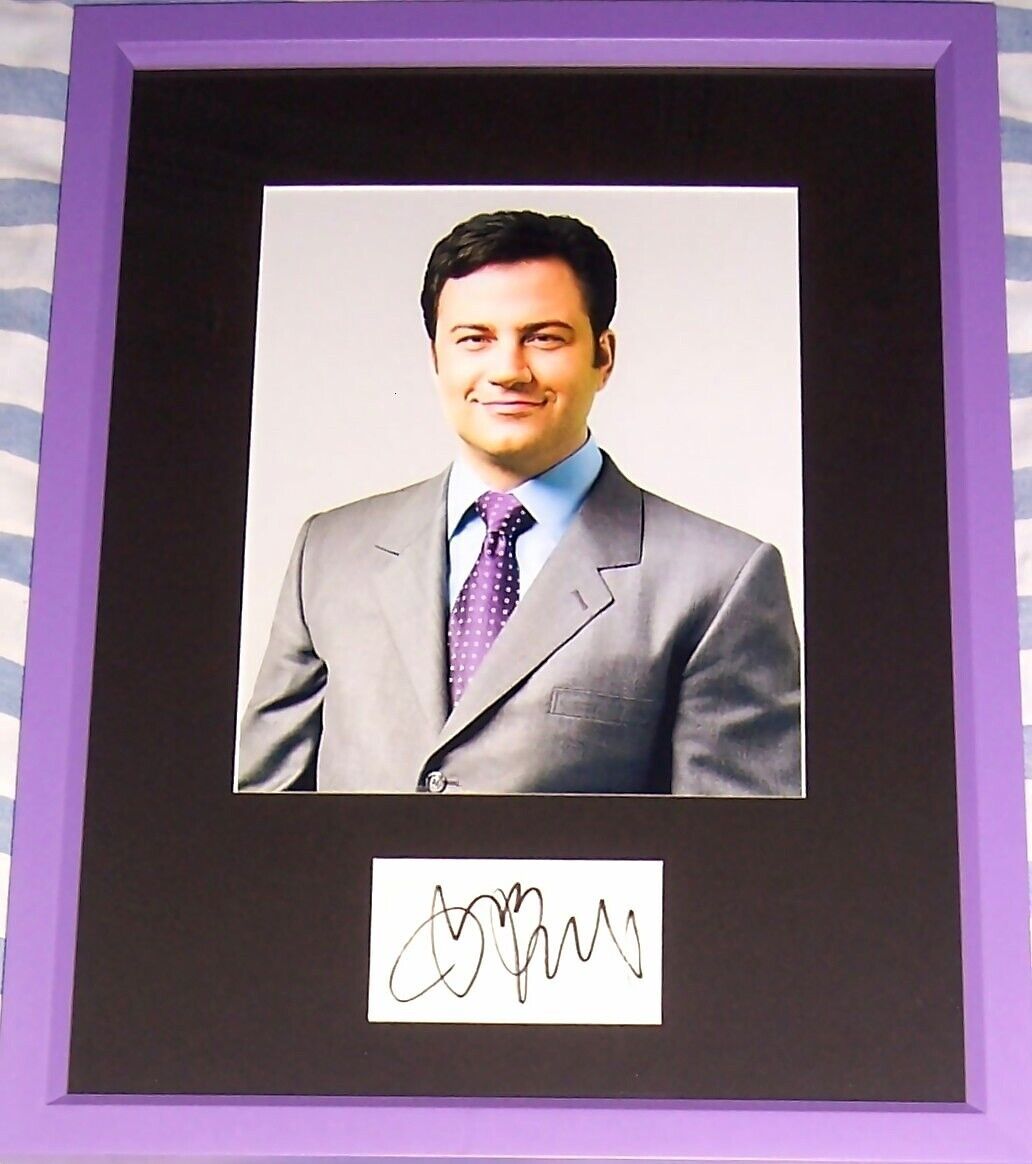 Jimmy Kimmel signed autographed auto custom framed with 8x10 photo IN PERSON COA