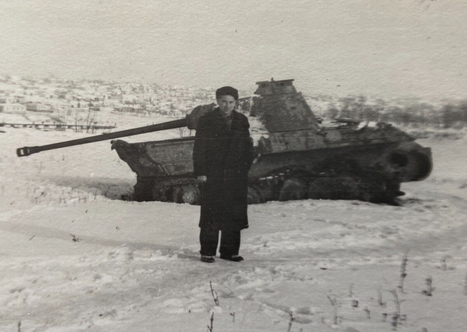 1947 Captured German Tank Pz.Kpfw.V PANTHER Bogopol Ukraine ORIGIN Vintage Photo
