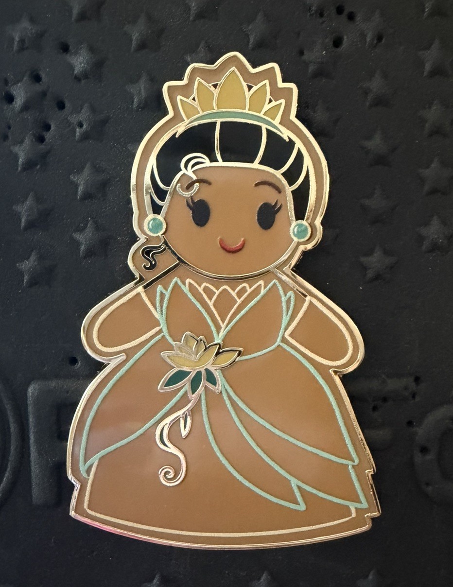 Disney PALM Princess Holiday Gingerbread Pin 2.5” LE 200 Tiana - New Disney PALM Princess Holiday Gingerbread Pin 2.5” LE 200 Tiana - New