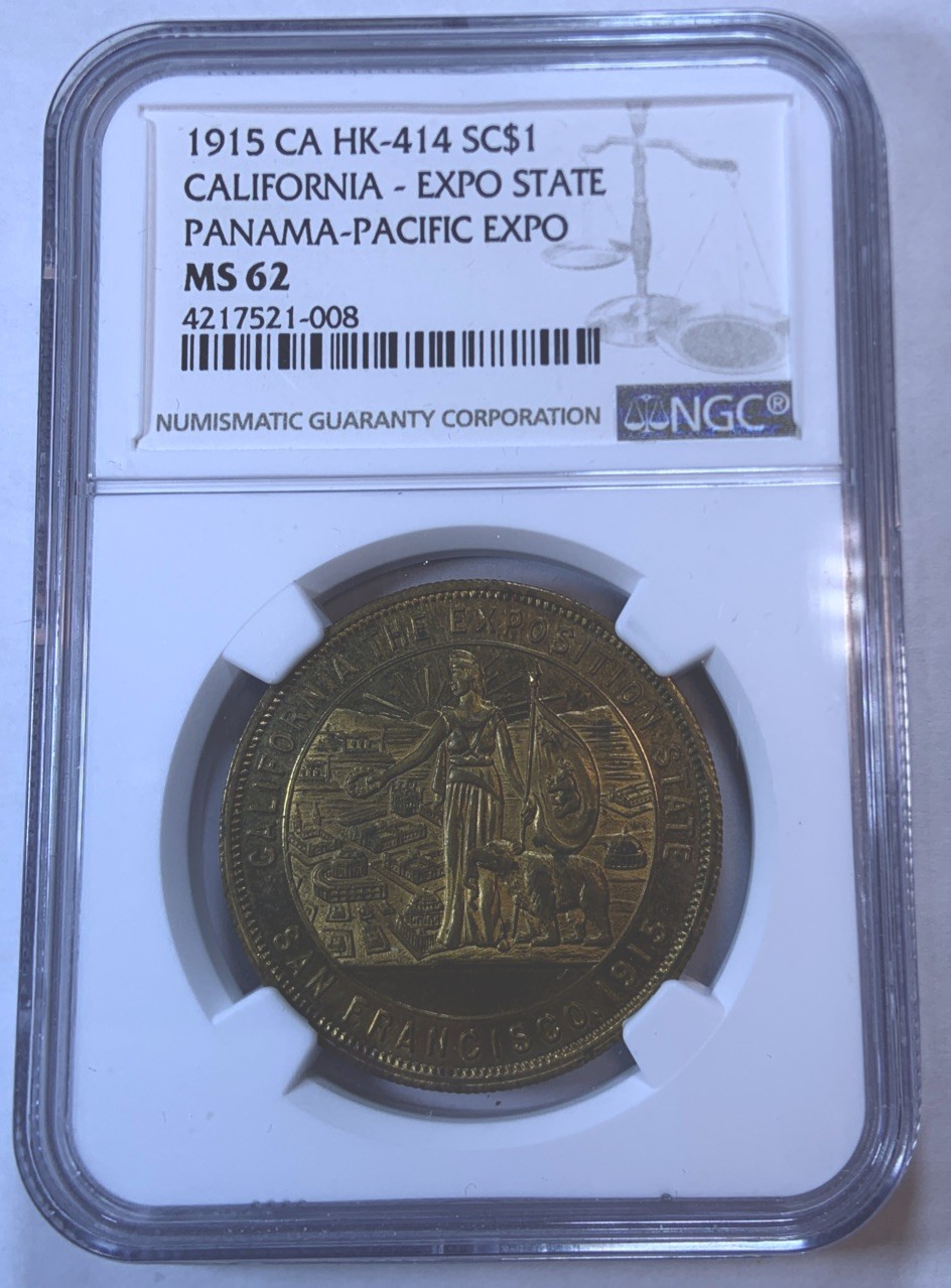 1915 Panama Pacific Exposition Coin California Variety Superb Details 1915 Panama Pacific Exposition Coin California Variety Superb Details