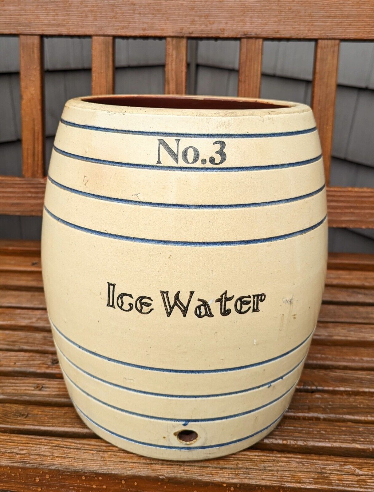Vintage FULPER Stoneware # 3 ICE WATER COOLER