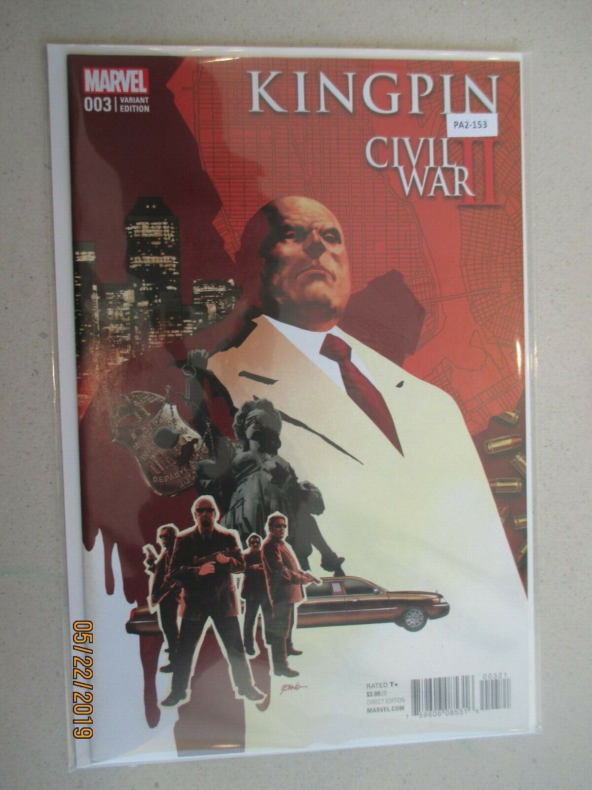 Civil War II: Kingpin #3 Variant High Grade Marvel Comic Book PA2-153