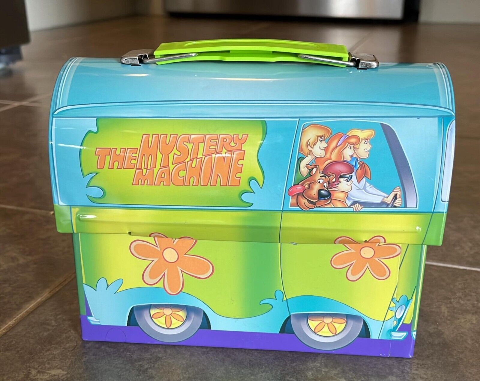 Vintage 1998 Scooby Doo The Mystery Machine Tin Box READ RUST inside